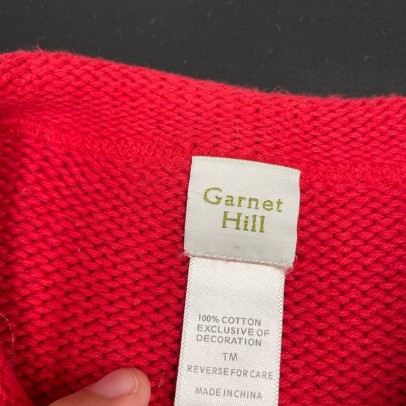 Garnet hill boys red 4T penguin theme sweater - Picture 2 of 5